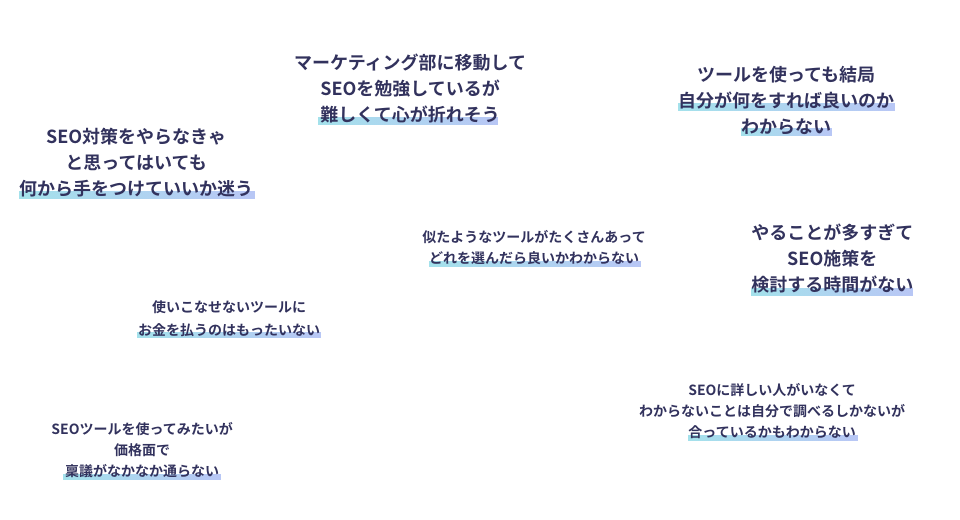 Web担当者のお悩み例